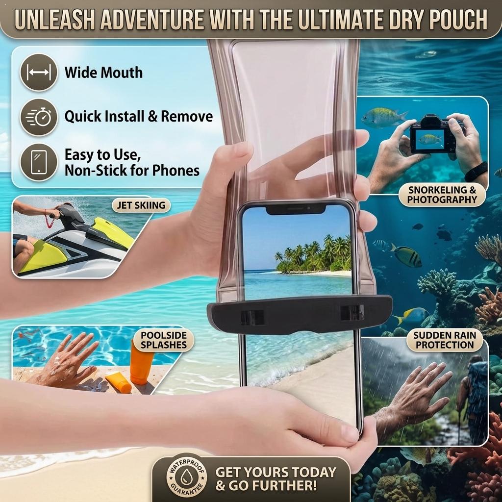 Outdoor Sports Accessories - Clear Waterproof Phone Case Dry Bag