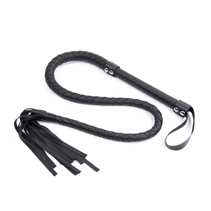 Riding Crop Dressage - 120cm Leather Weave Handle Snake Whip