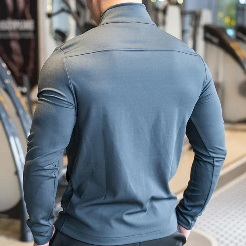 Mens Gym Fitness Shirts Tops H - огляд і ціна Outdoor Sport Jacket Men