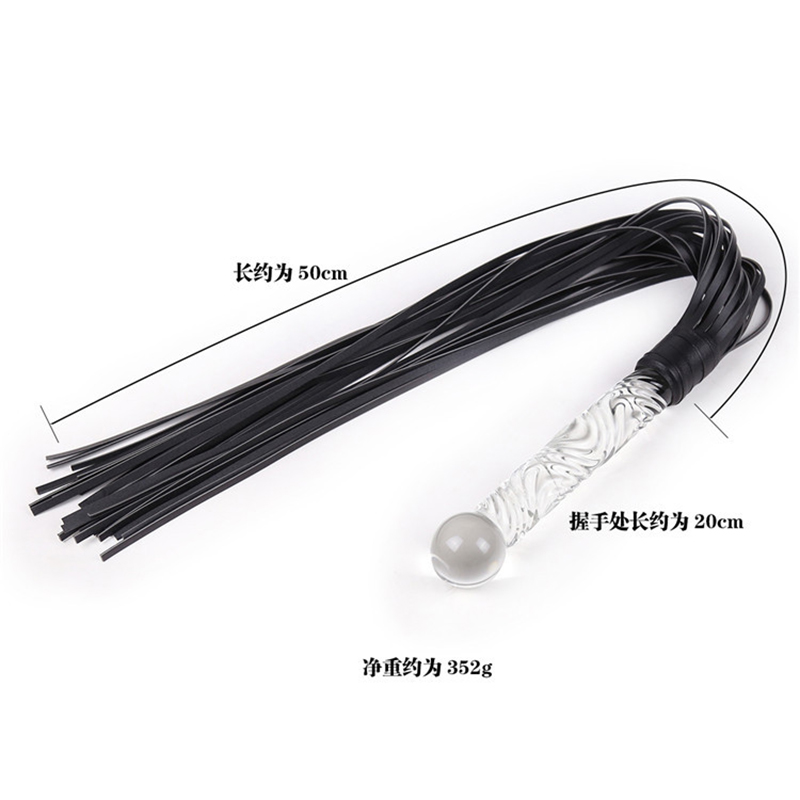 70cm Glass Handle Black Leathe - огляд і ціна Riding Crop Dressage