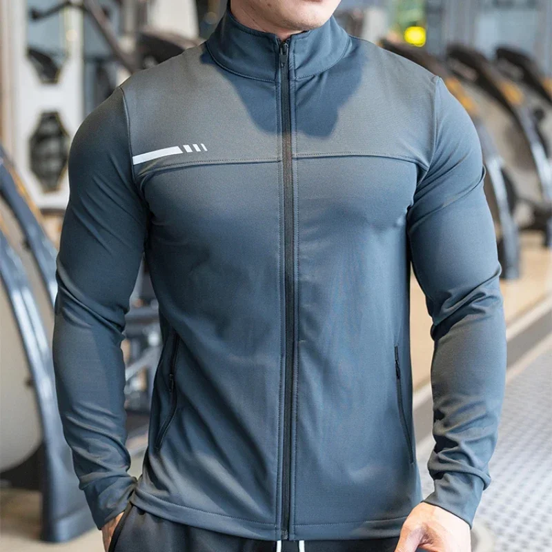 Mens Gym Fitness Shirts Tops H - огляд і ціна Outdoor Sport Jacket Men