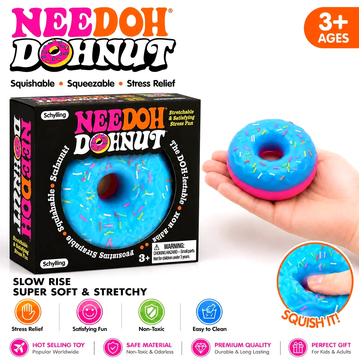 NEW NeeDoh Donut Pinch Music M - огляд і ціна Outdoor Sports Accessories