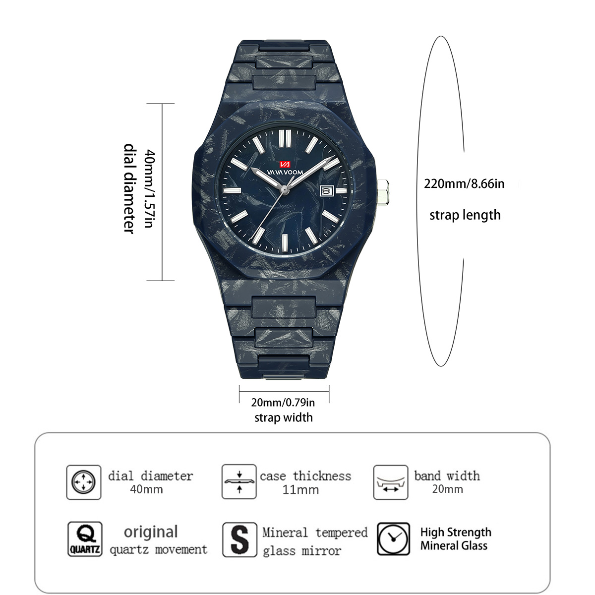VA VA VOOM Men Watches Quartz  - огляд і ціна Outdoor Sport Smart Watch